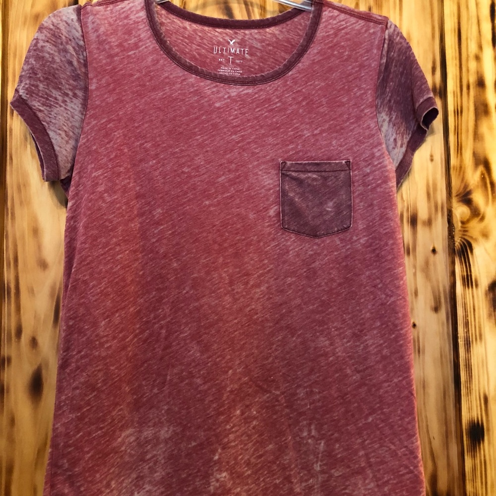 Women’s Red American Eagle Pocket Tee Size S